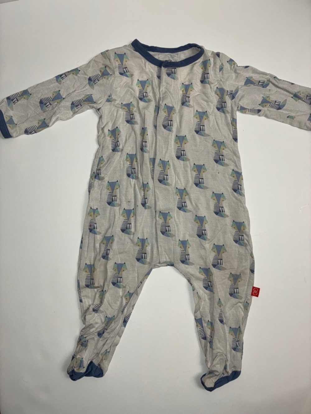 Magnetic Me Baby Fox Print Footed Pajamas